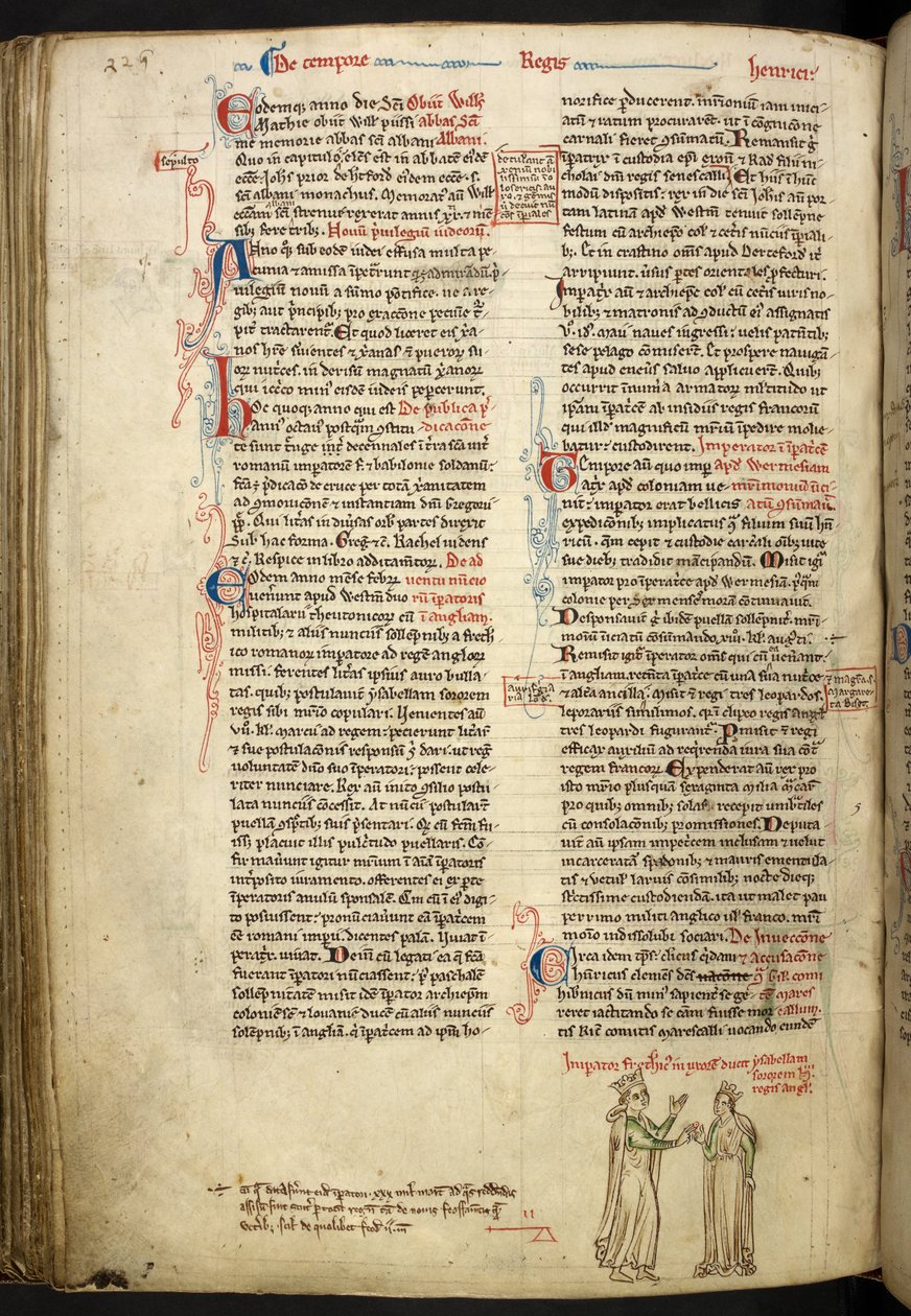 Marriage of Frederick II and Isabella of England by Matthew Paris