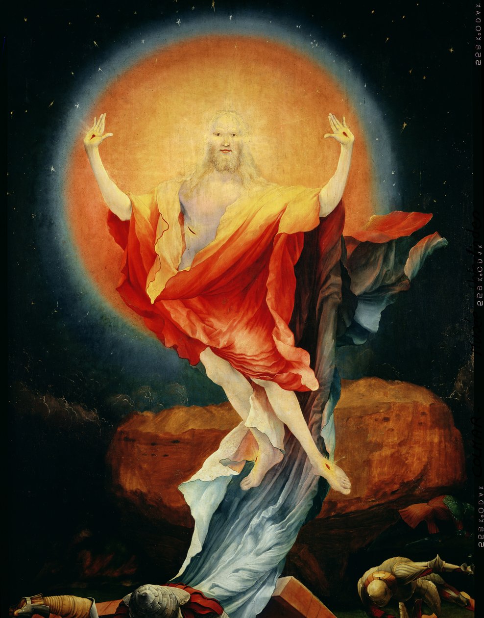 The Resurrection of Christ (detail) by Matthias Grünewald