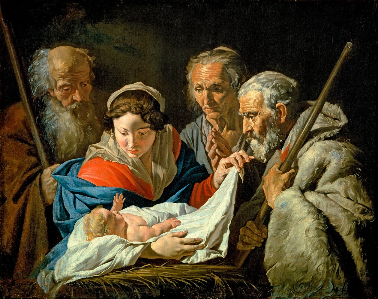 Adoration of the Infant Jesus by Matthias Stomer