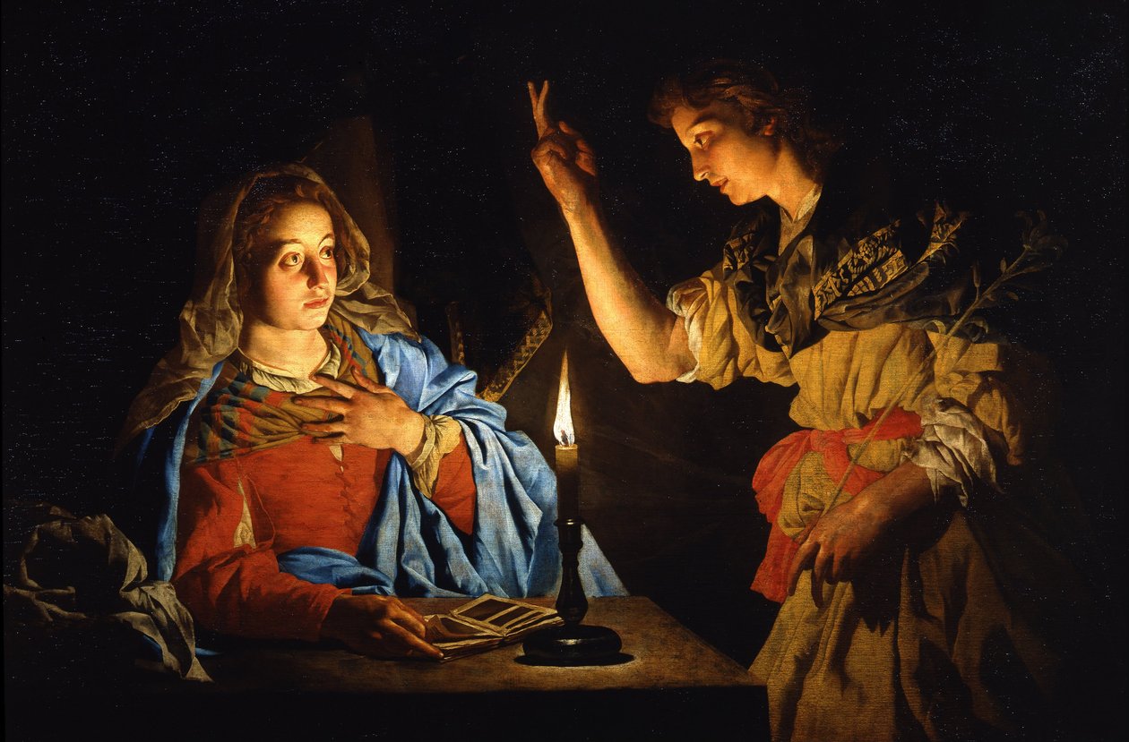 Annunciation by Matthias Stomer