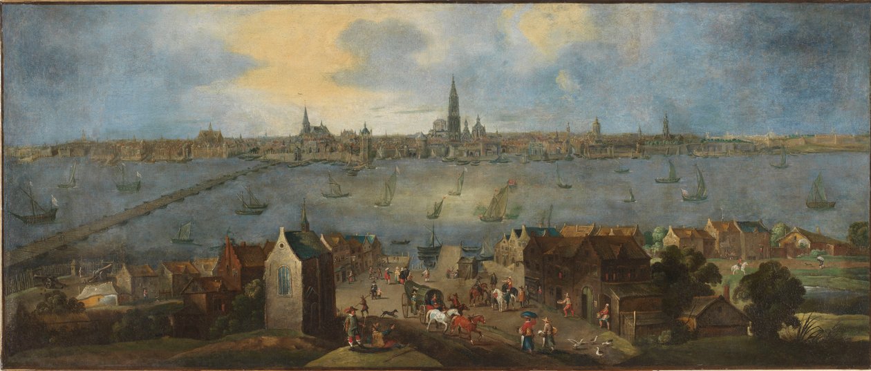 View of the Roadstead of Antwerp by Matthijs Schoevaerdts