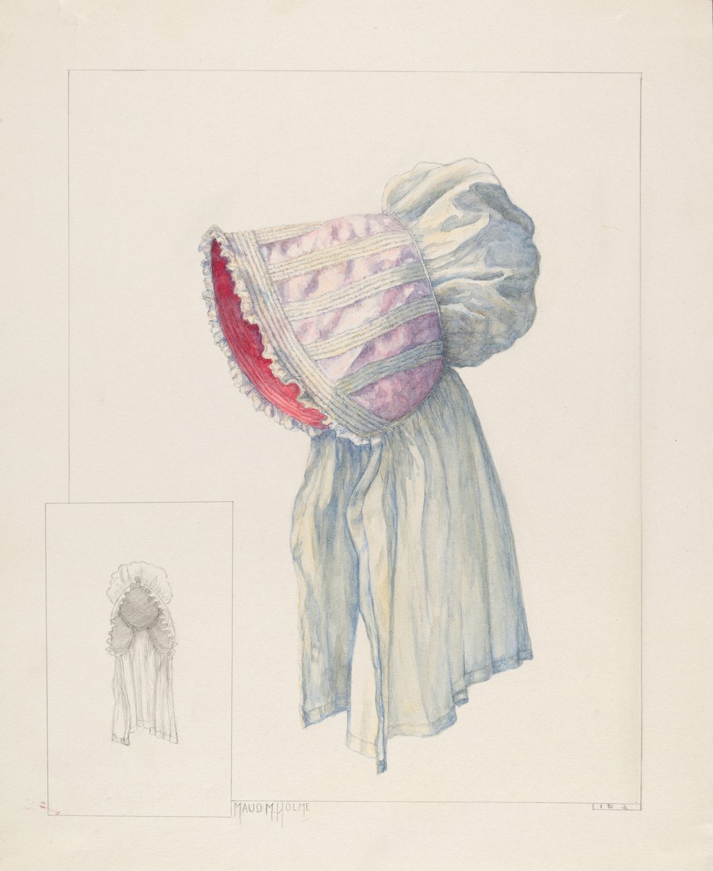 Baby Bonnet, c. 1937 by Maud M Holme