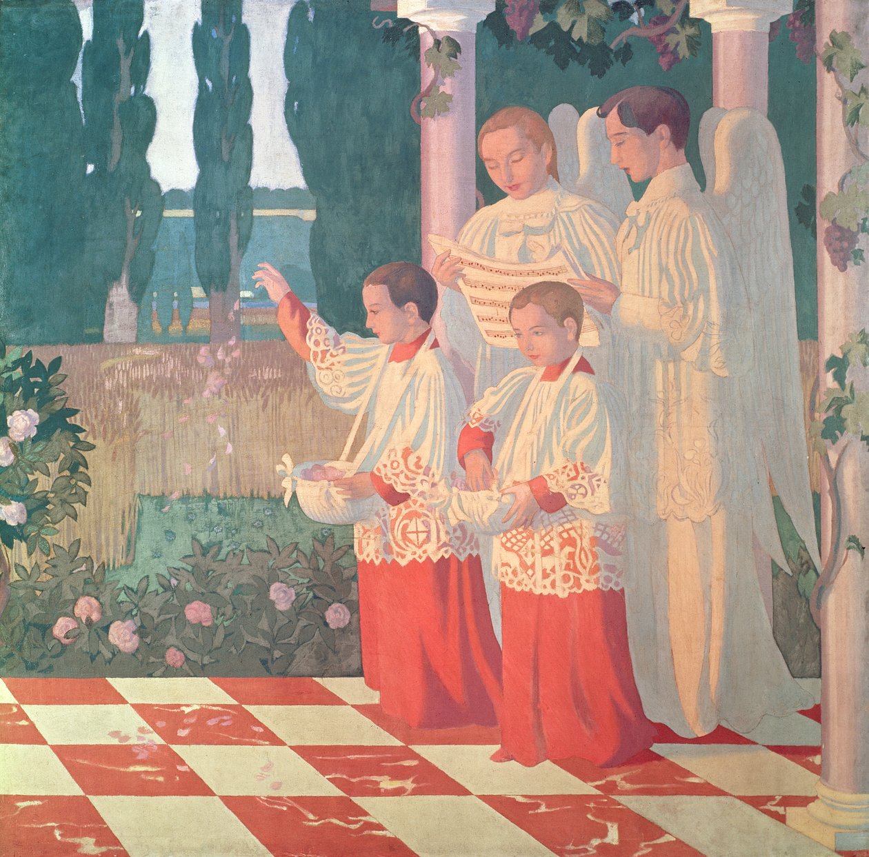 Exaltation of the Holy Cross and the Glorification of the Mass (detail) by Maurice Denis
