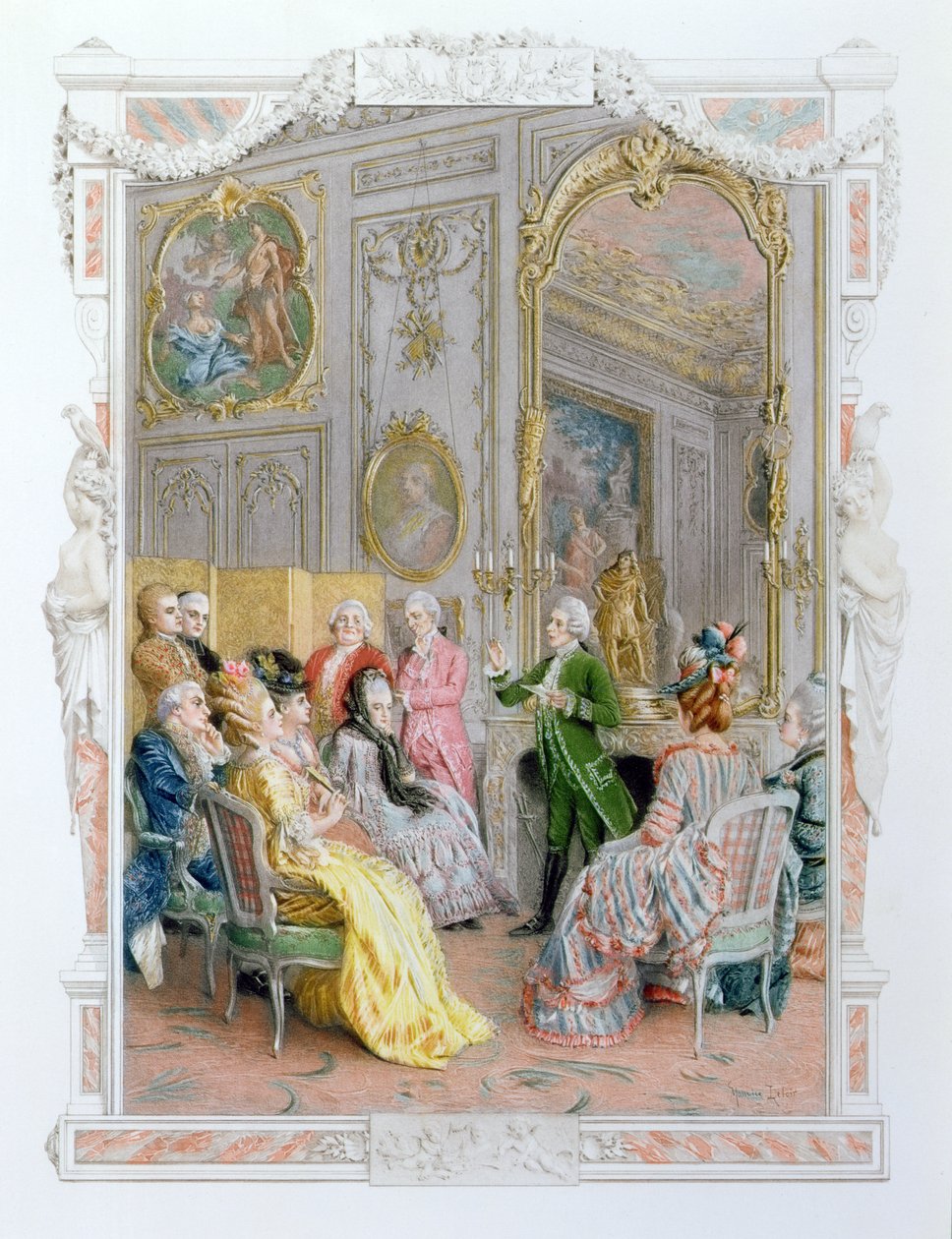 A Literary Soiree, 1890 by Maurice Leloir