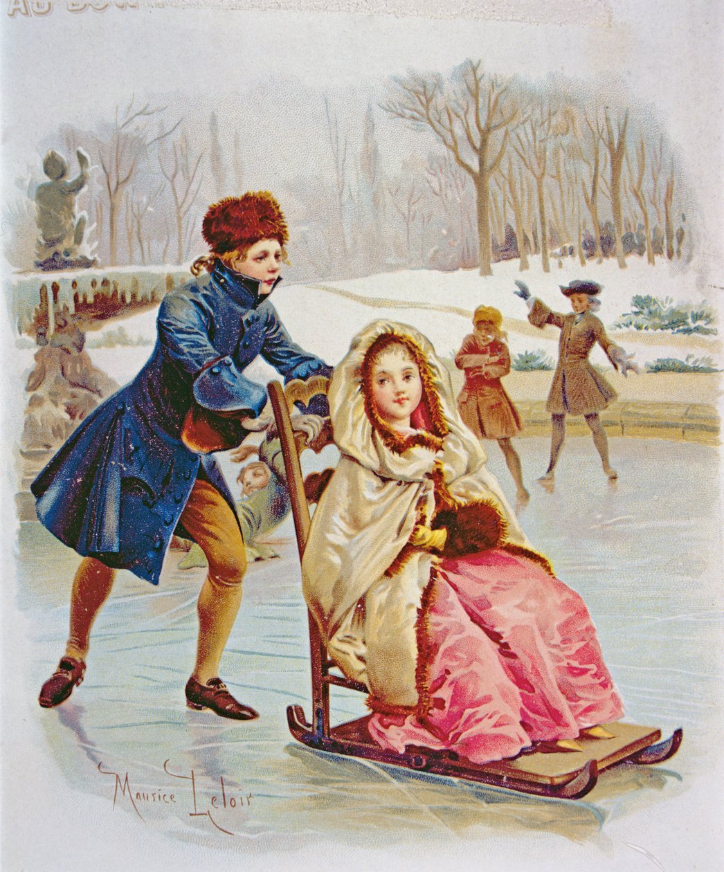 Children Skating by Maurice Leloir