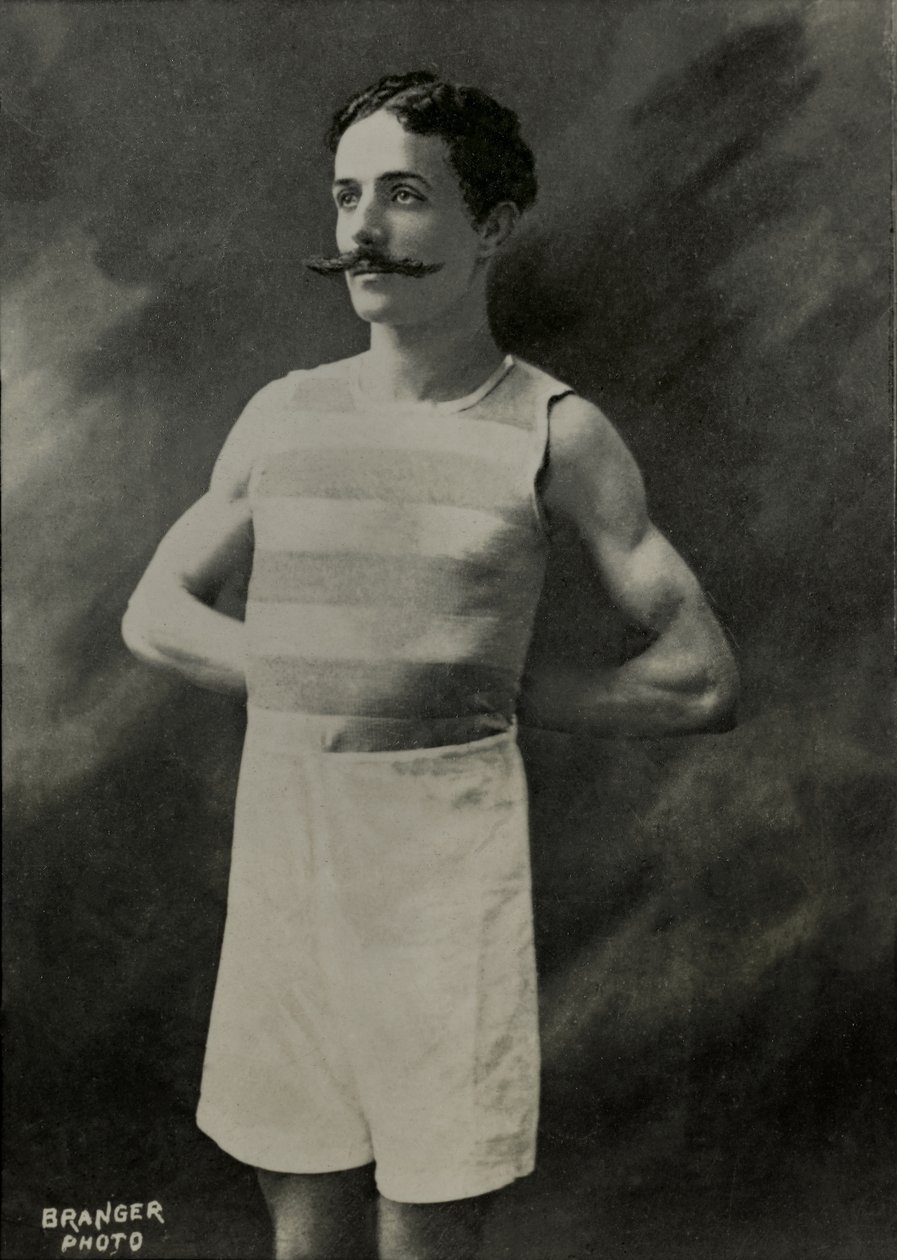 Portrait of the French runner Louis De Fleurac by Maurice-Louis Branger