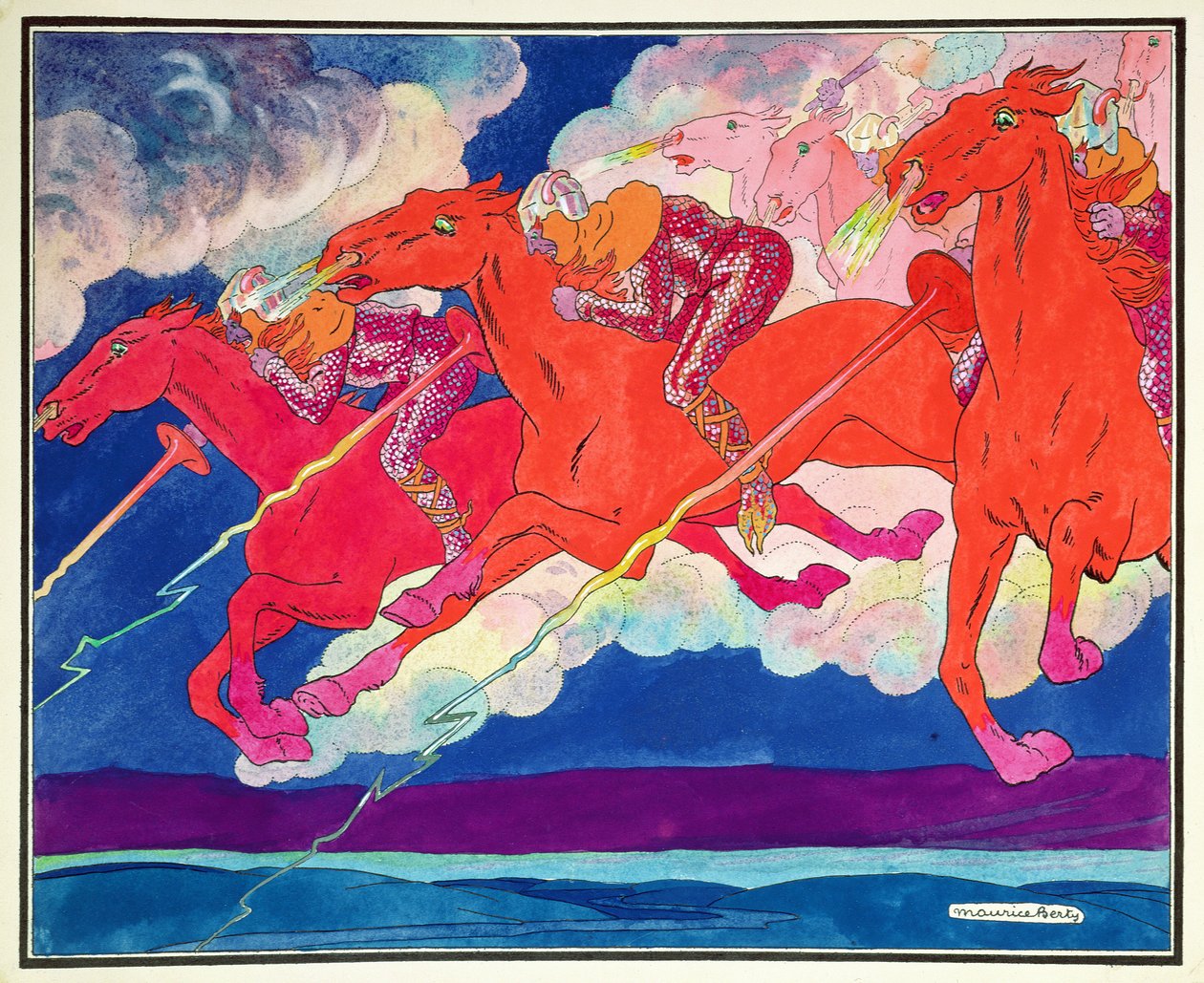 The Legions of Attila Descending from Heaven by Maurice Berty