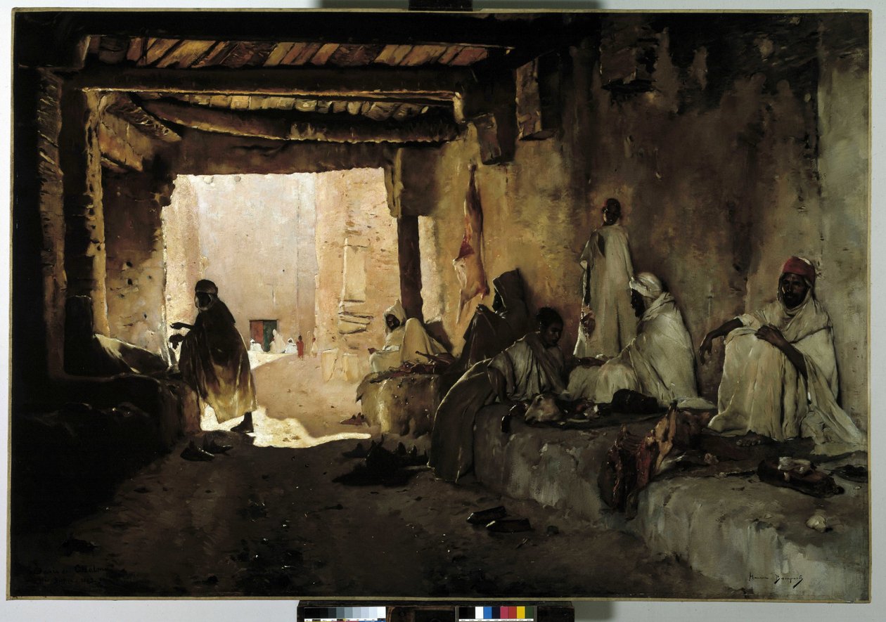 The Butchers of the Oasis of Chelma, Biskra, Algeria by Maurice Bompard
