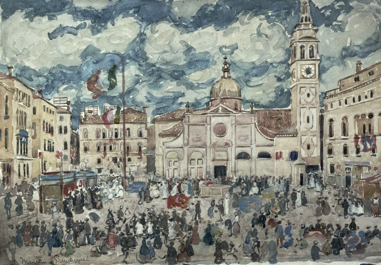 Campo Santa Maria Formosa, Venice, c.1898 by Maurice Brazil Prendergast