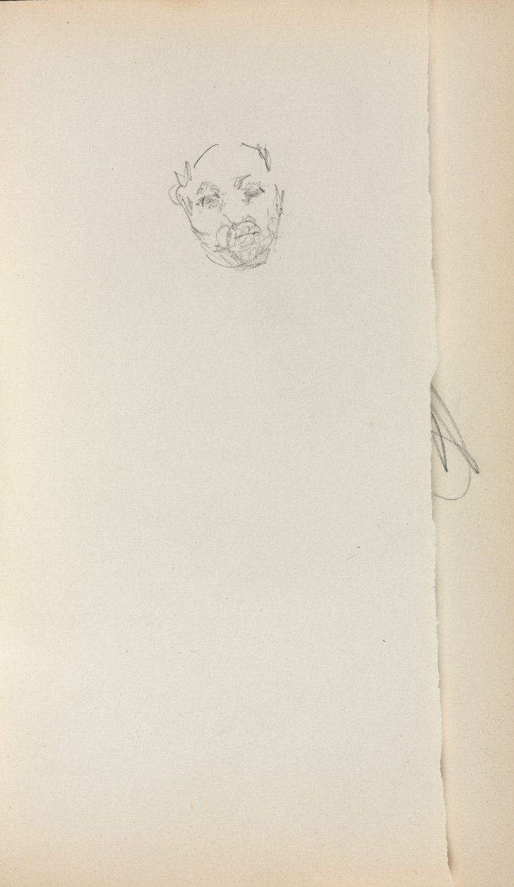 Italian Sketchbook: Head of a Man page 221 by Maurice Brazil Prendergast
