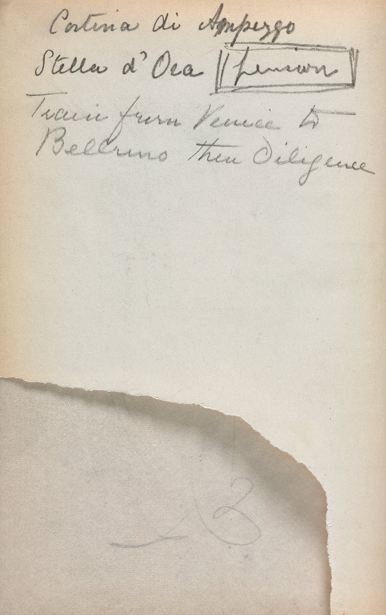 Italian Sketchbook: Notes Page 3 by Maurice Brazil Prendergast
