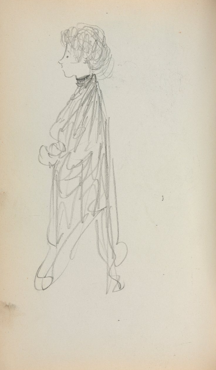 Italian Sketchbook: Standing Woman in Profile (page 51) by Maurice Brazil Prendergast