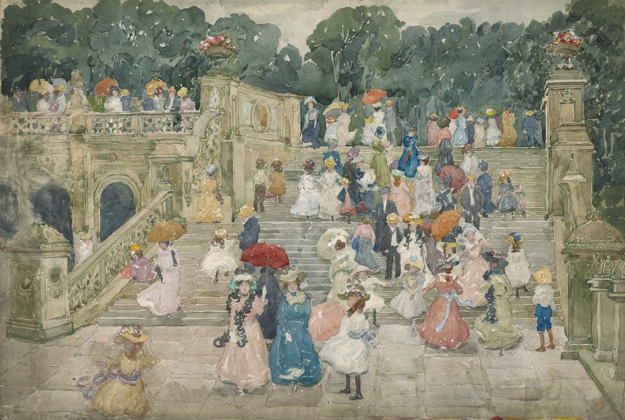 The Terrace Bridge, Central Park, 1901 by Maurice Brazil Prendergast