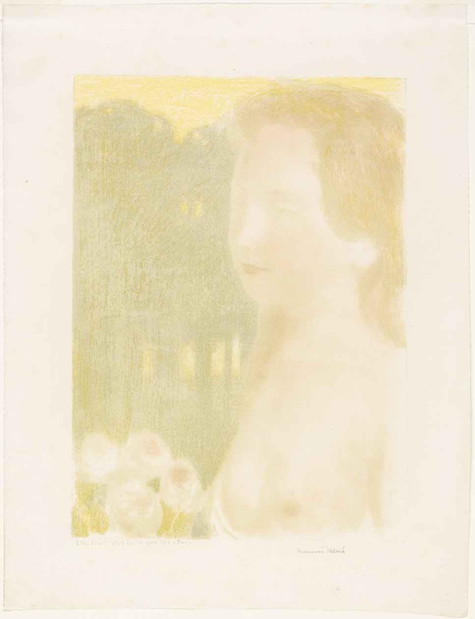 She Was More Beautiful Than Dreams, Plate Seven from Love by Maurice Denis