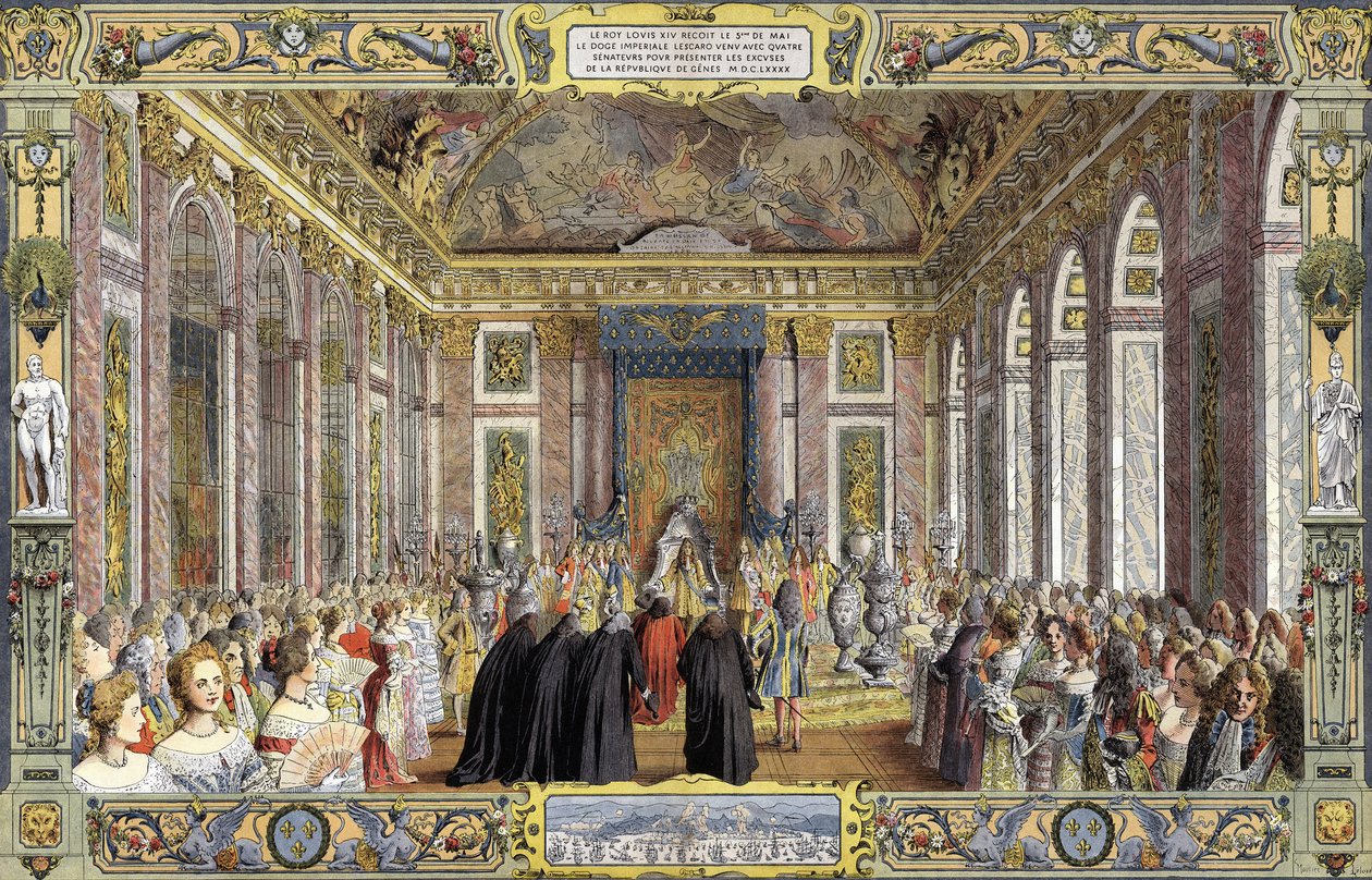 Reparation made to Louis XIV known as the Sun King by Maurice Leloir