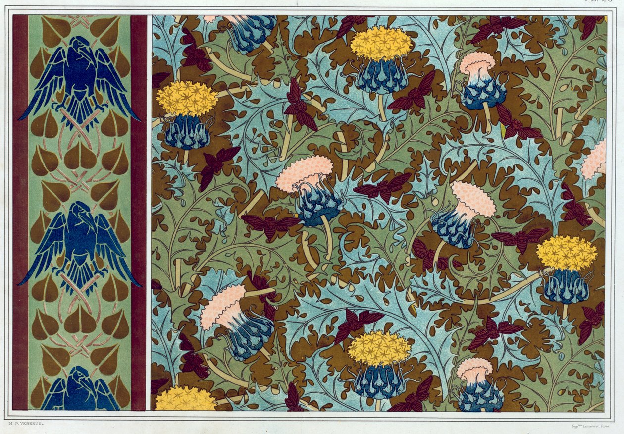 Designs for Wallpaper Borders and Printed Fabric by Maurice Pillard Verneuil