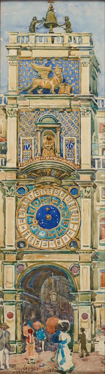 Clock Tower, Saint Mark’s Square, Venice by Maurice Prendergast