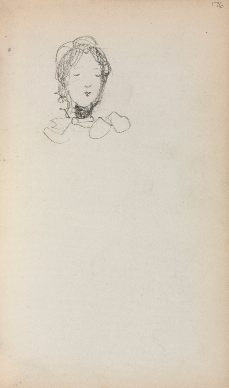 Italian Sketchbook: Head of a Girl (page 176) by Maurice Prendergast