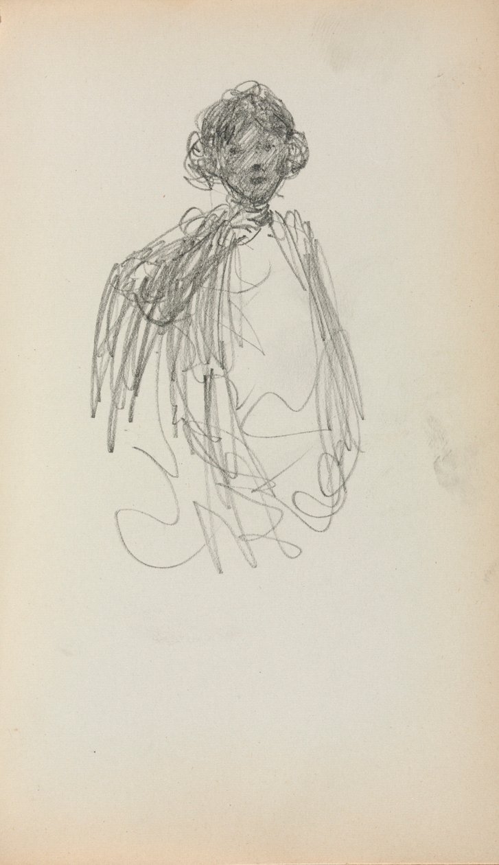 Italian Sketchbook: Woman, Waist Length (page 217) by Maurice Prendergast