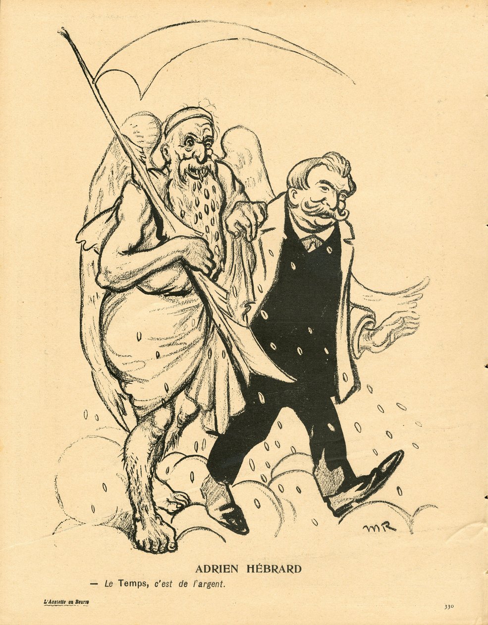 The Butter Plate, number 229, Satirical in Colors by Maurice Radiguet