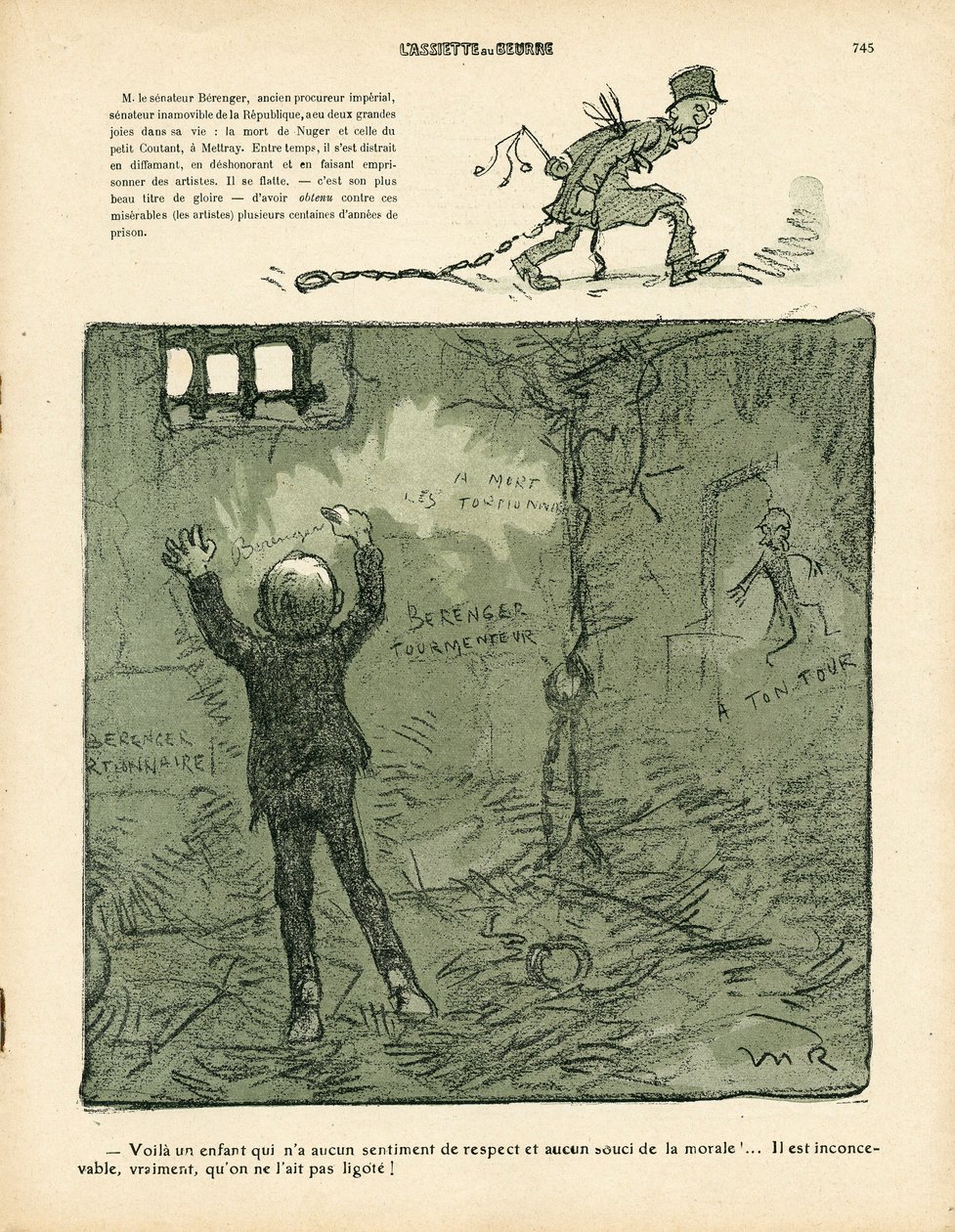 The Butter Plate, number 411, Satirical in Colors by Maurice Radiguet