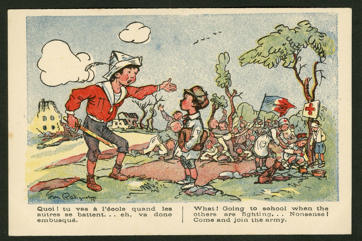 Postcard, Satirical in Colors by Maurice Radiguet