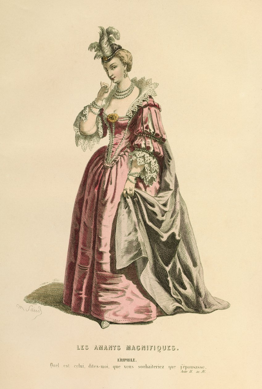 Costume for the role of Eriphile, c.1868 by Maurice Sand