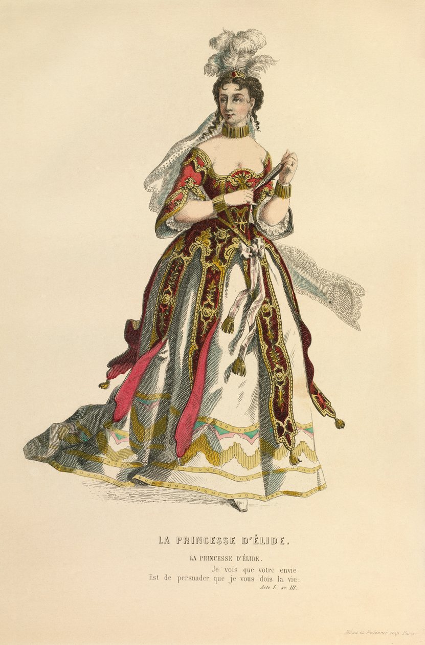 Costume for the role of The Princess of Elide, c.1868 by Maurice Sand