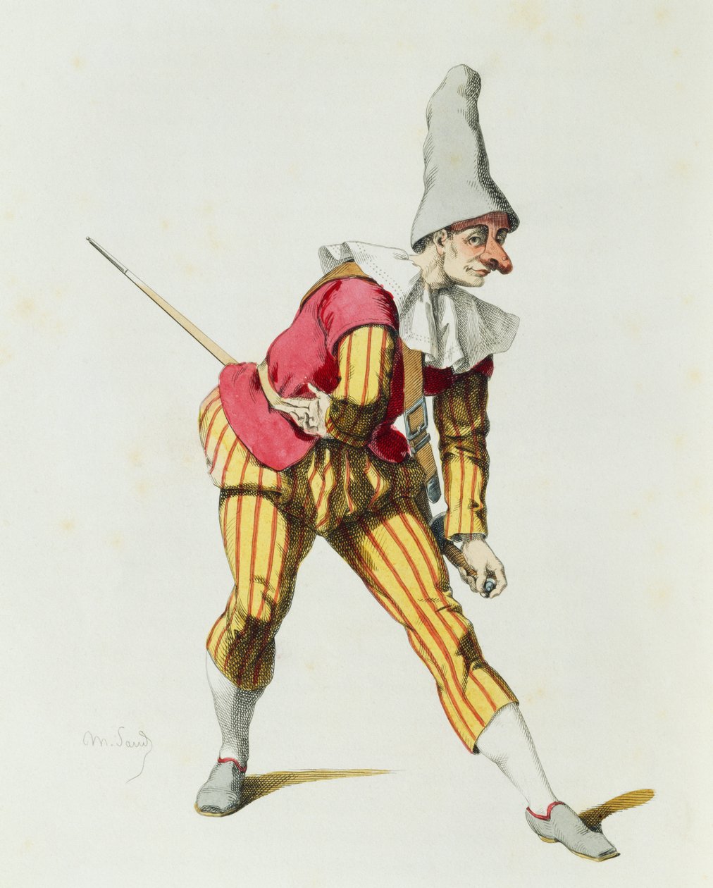 Giangurgolo in 1625, by Maurice Sand by Maurice Sand