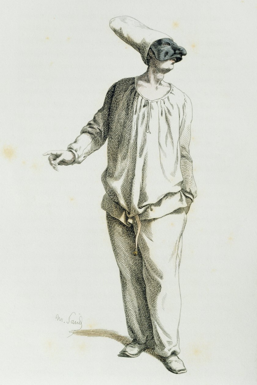 Pulcinella in 1800 by Maurice Sand