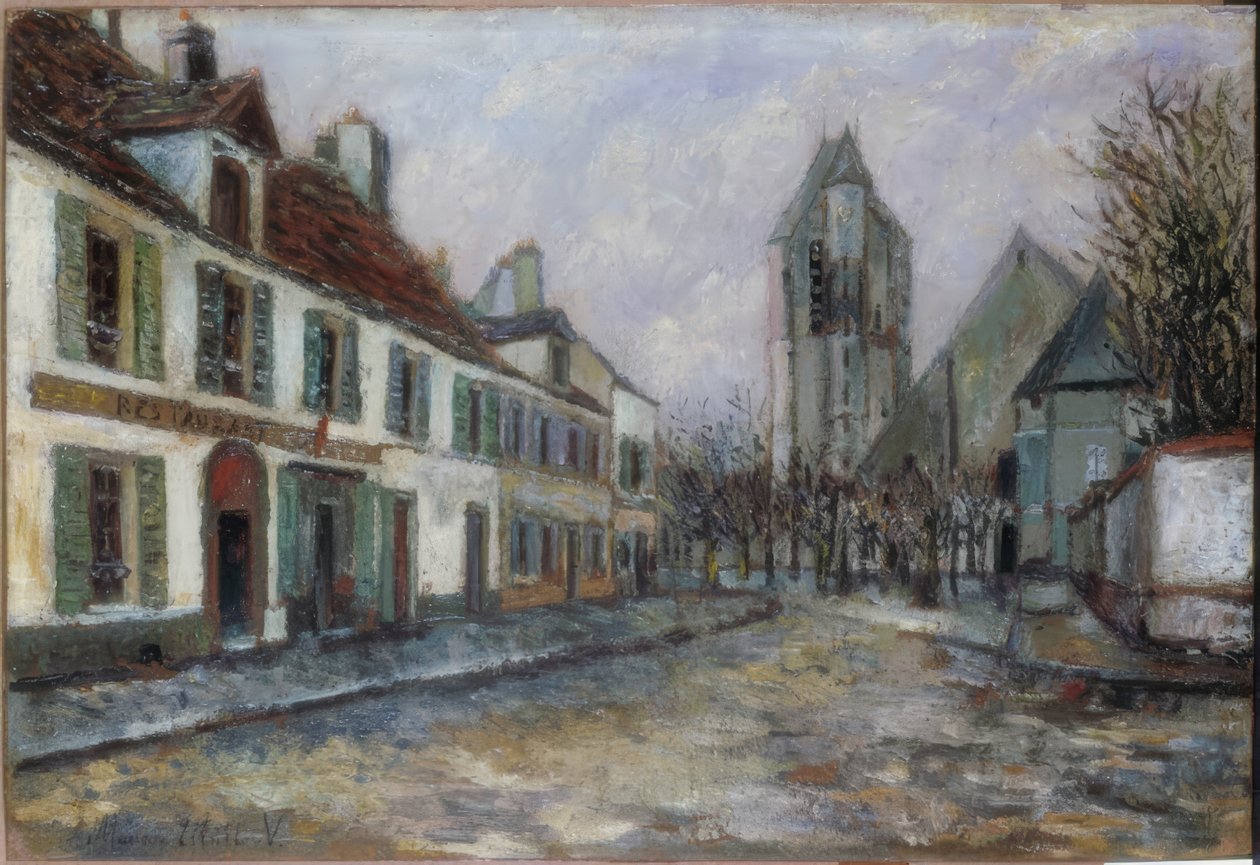 Village Square by Maurice Utrillo: Premium art reproduction