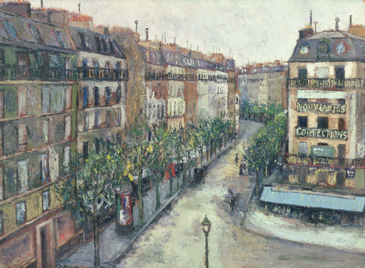 Rue Custine in Montmartre by Maurice Utrillo