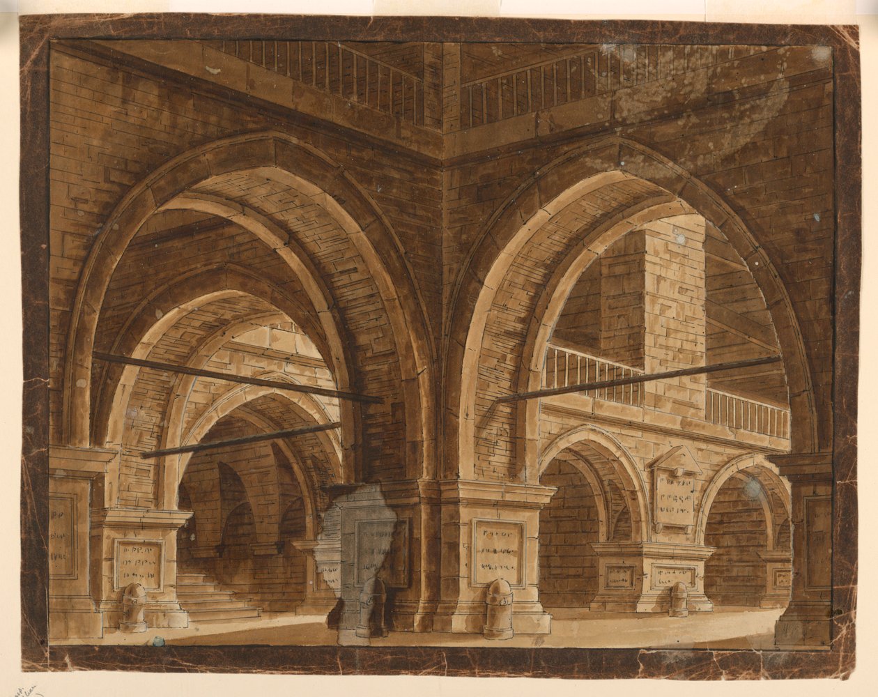 Stage Design, Interior of Large Hall by Mauro Antonio Tesi