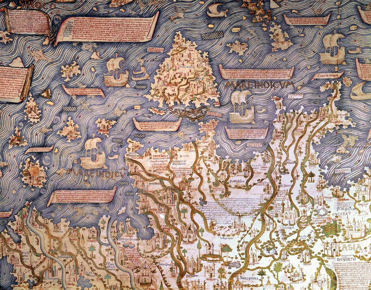 View of the Archipelago of Borneo (detail) by Mauro Fra