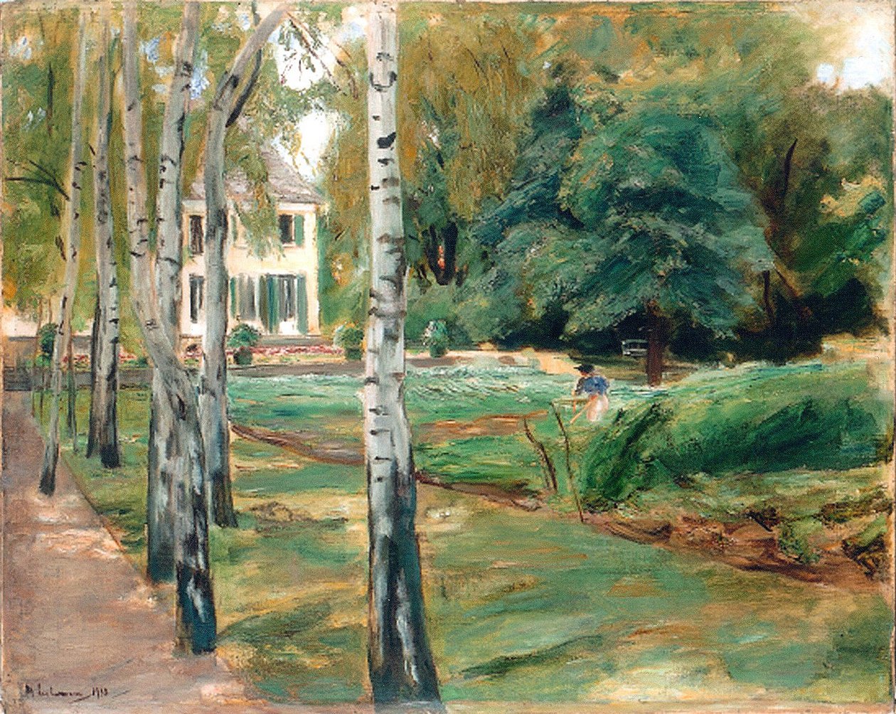 The Birch Avenue in Wannsee Garden to the West by Max Liebermann