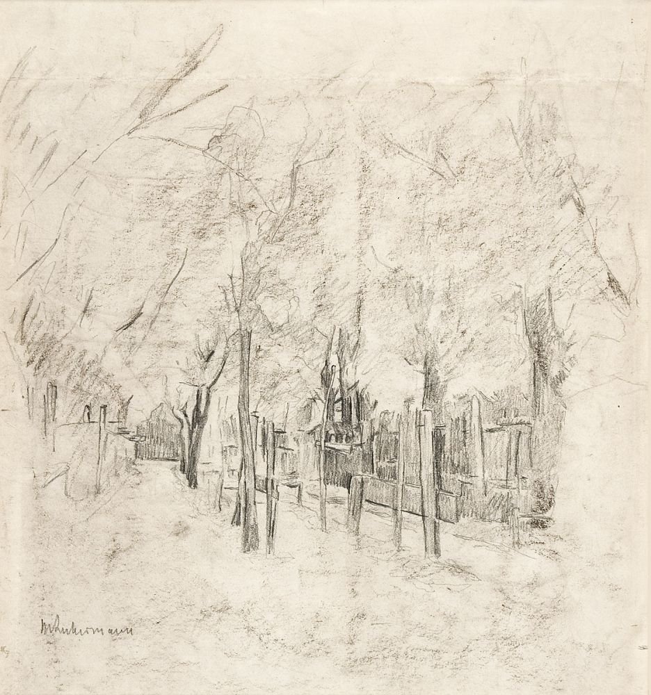 Dutch Village Street in Katwijk by Max Liebermann