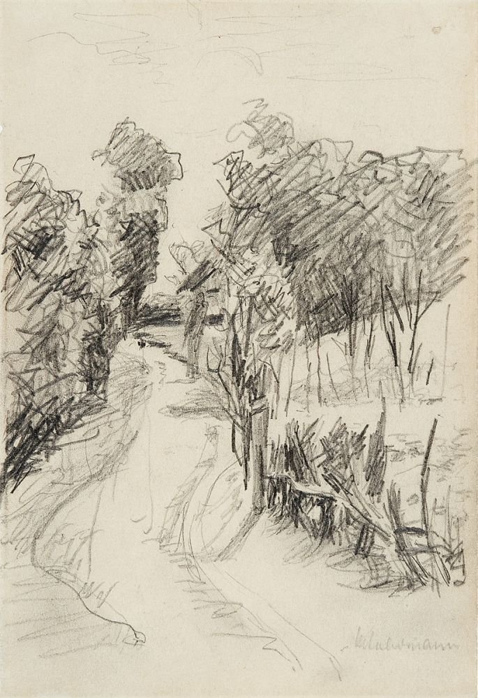 Dutch Landscape with Path by Max Liebermann