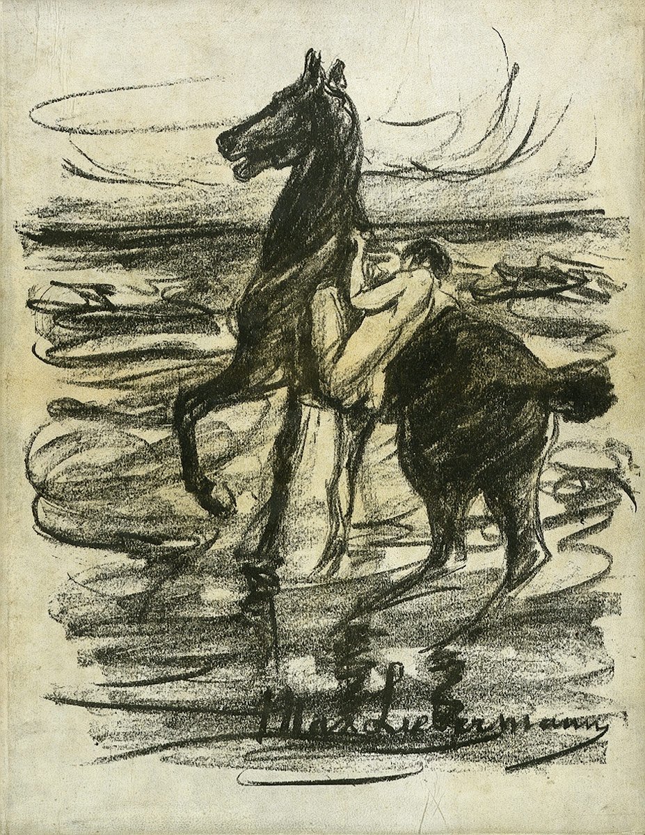 Naked Rider on the Beach by Max Liebermann