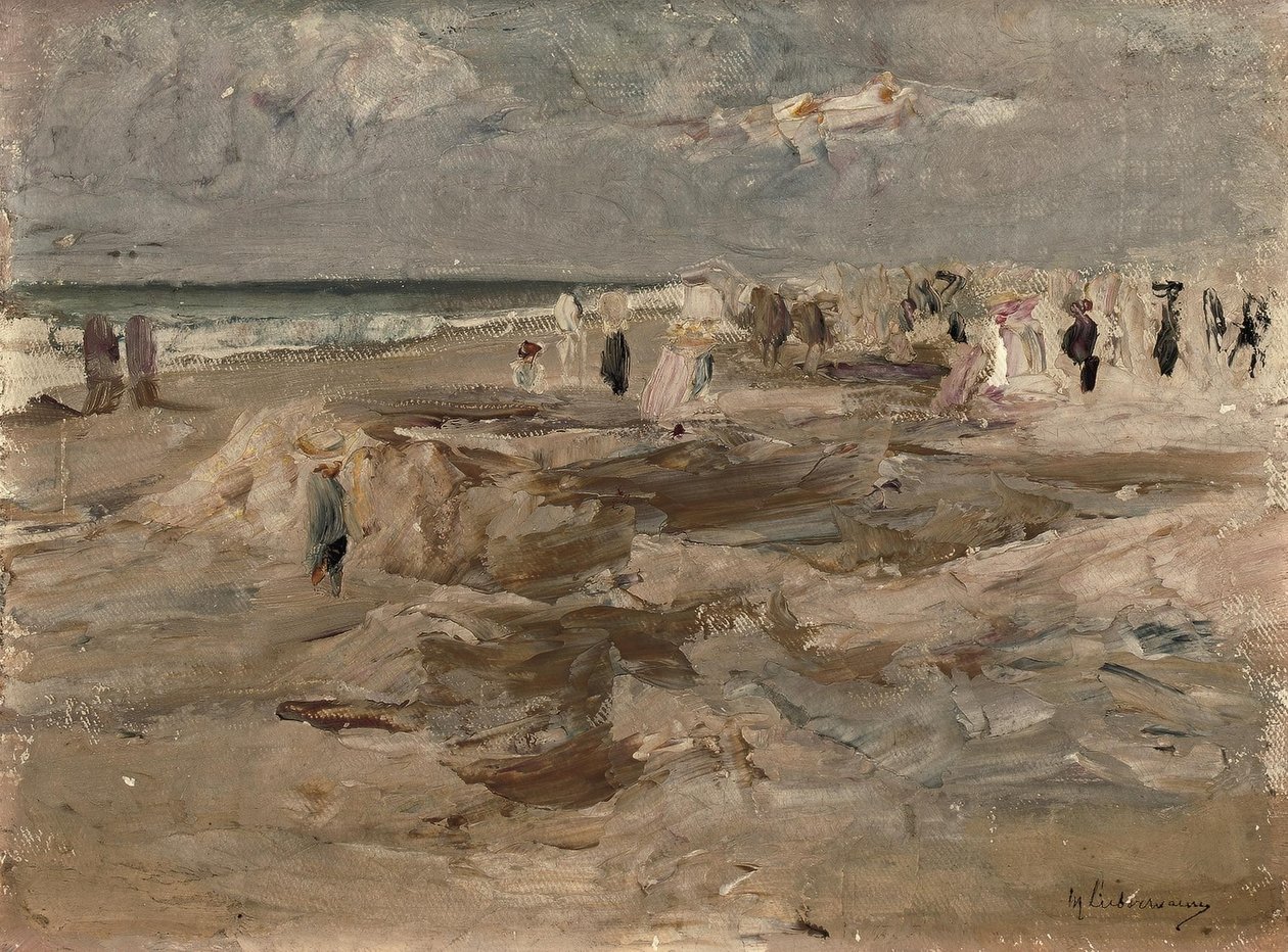 Beach in Noordwijk by Max Liebermann