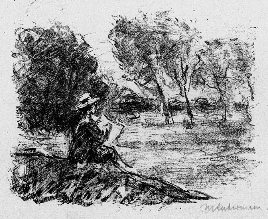 Drawing Youth in the Landscape by Max Liebermann