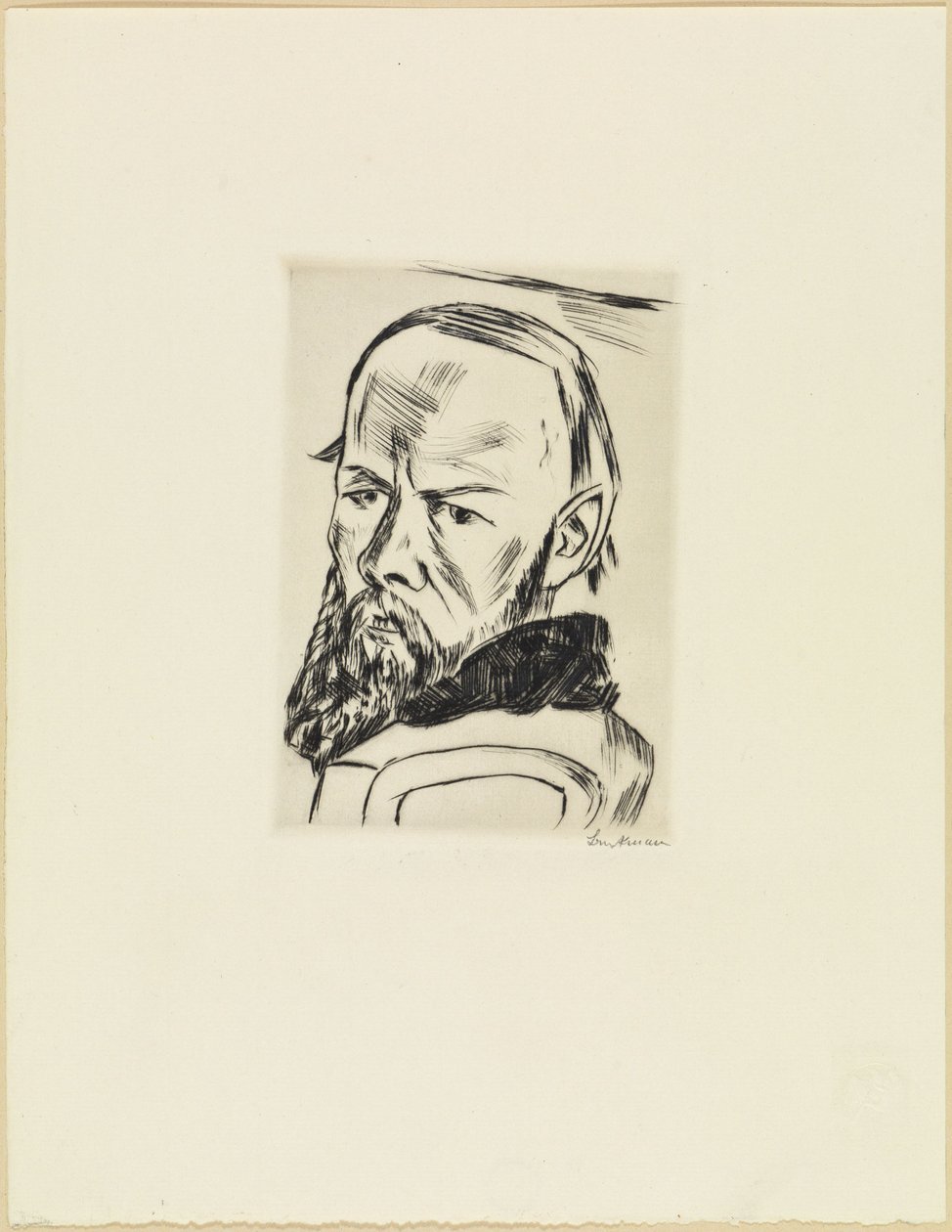 Portrait of Dostoevsky by Max Beckmann