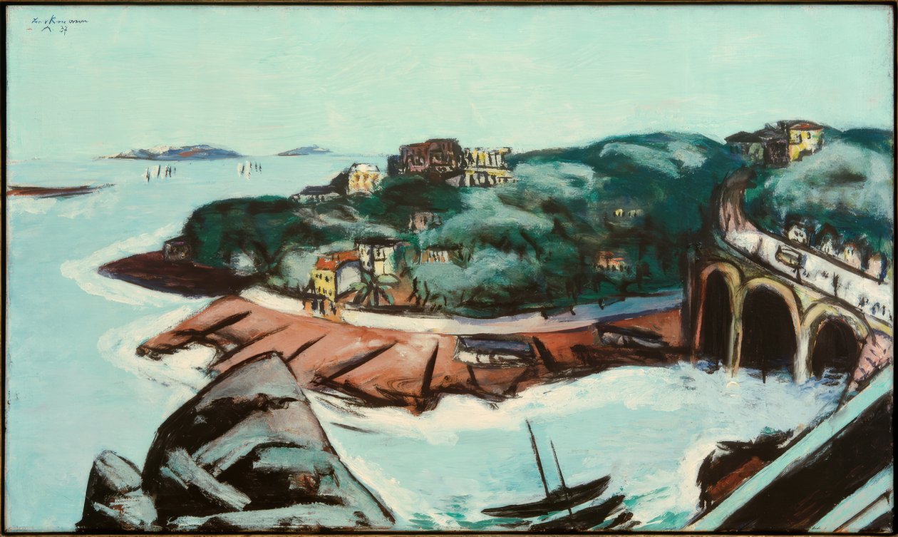 View of Suburbs by the Sea near Marseille by Max Beckmann