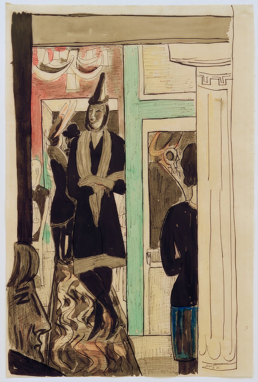 Cafe (Telephone) by Max Beckmann