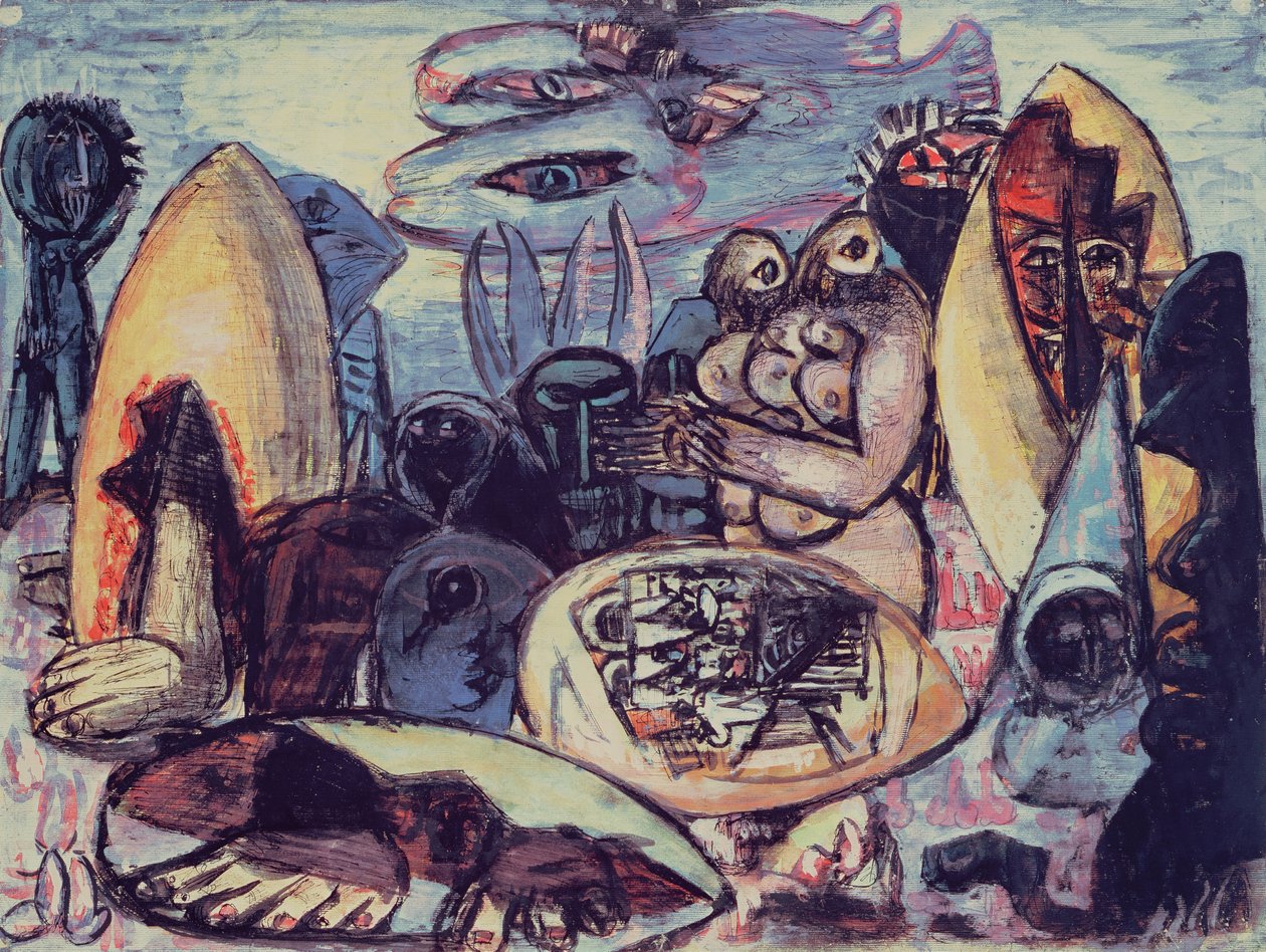 Fantastical Landscape by Max Beckmann