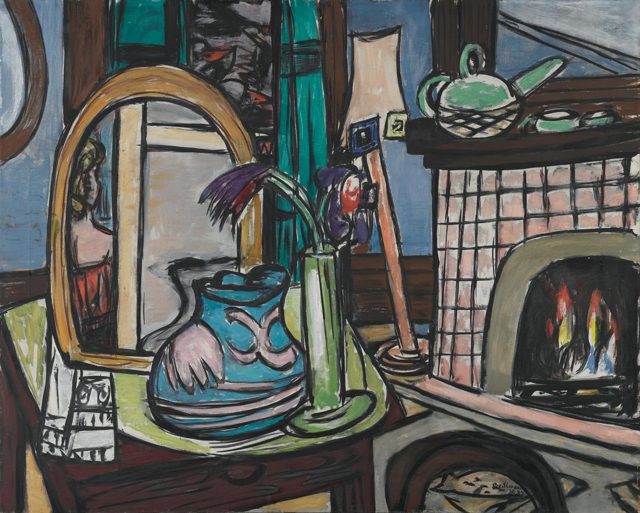 Large Still Life with Pigeons by Max Beckmann