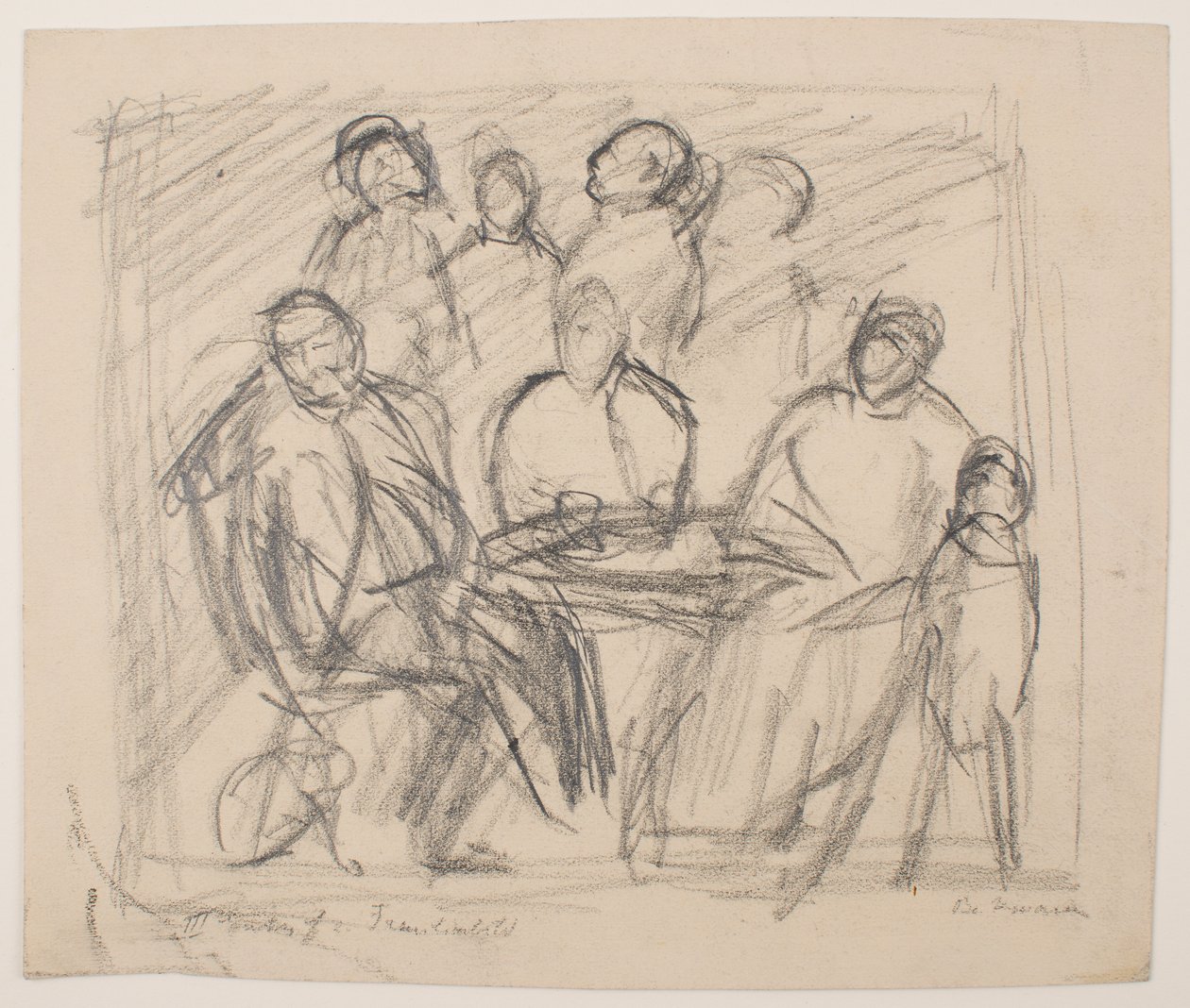 Third Sketch for Family Portrait by Max Beckmann