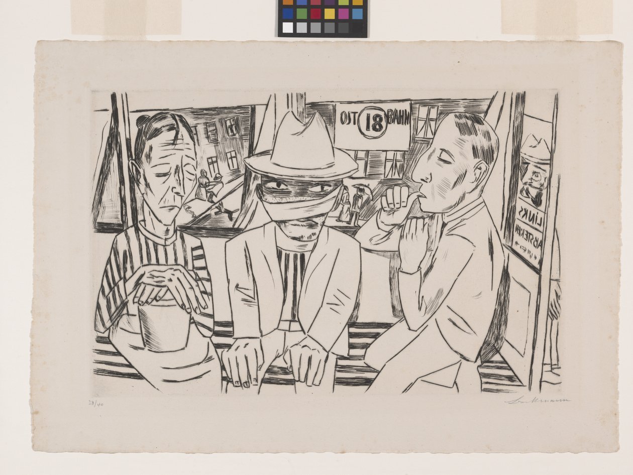 In the Tram by Max Beckmann