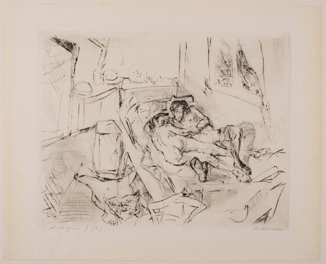 Lovers I, plate 4 from the portfolio Faces by Max Beckmann