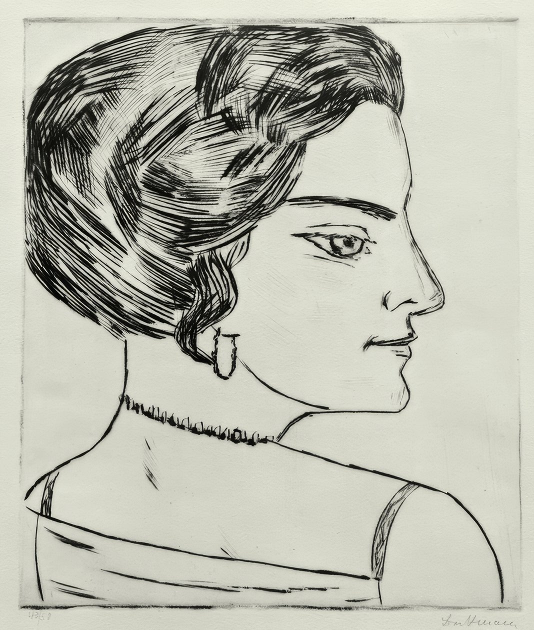 Naïla in Profile by Max Beckmann