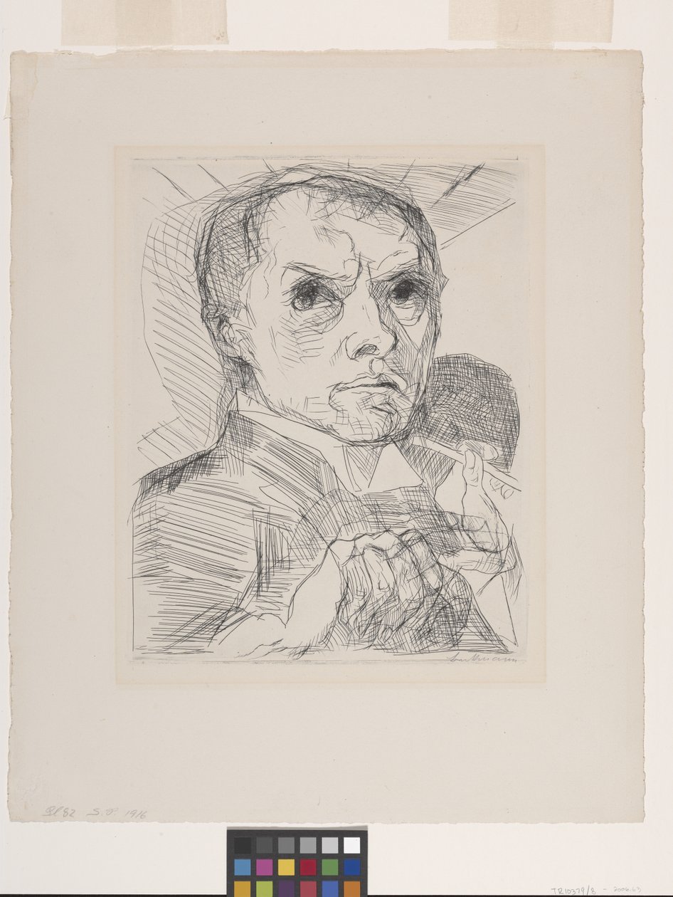 Self-Portrait With Stylus (Selbstbildnis Mit Griffel) by Max Beckmann
